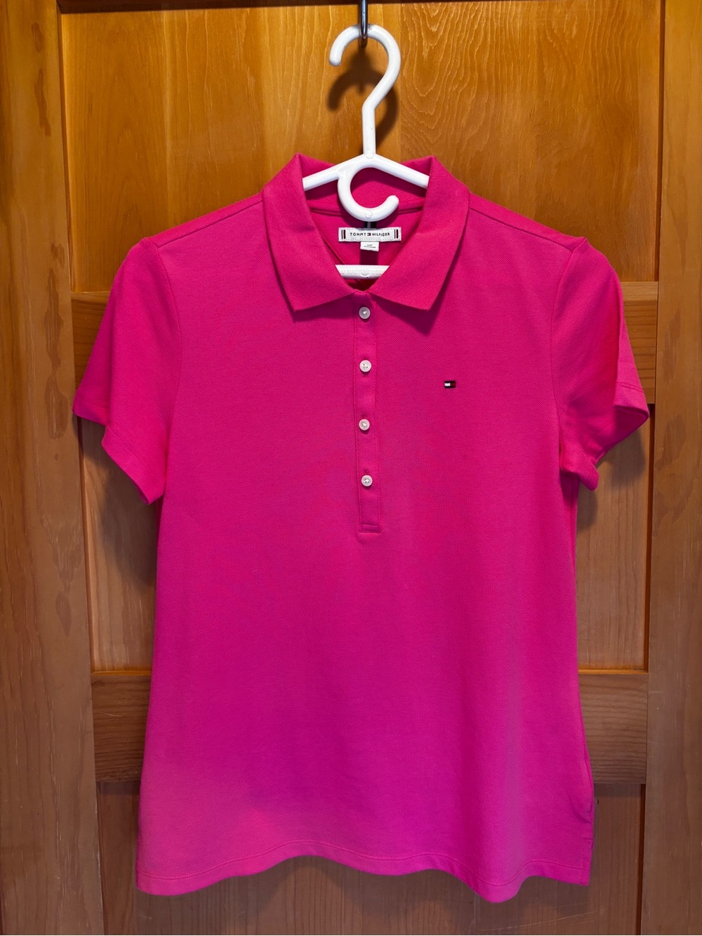 Tommy Hilfiger Pink Polo Shirt Women’s Small S/P Preppy Classic Golf NWOT
